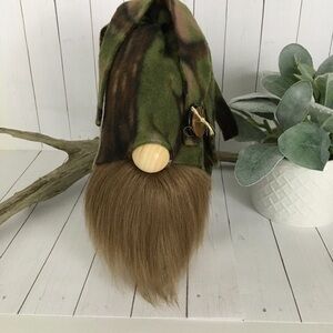 Gnome Woodland Camouflage Fleece Handmade Soft Men Farmhouse Cottage